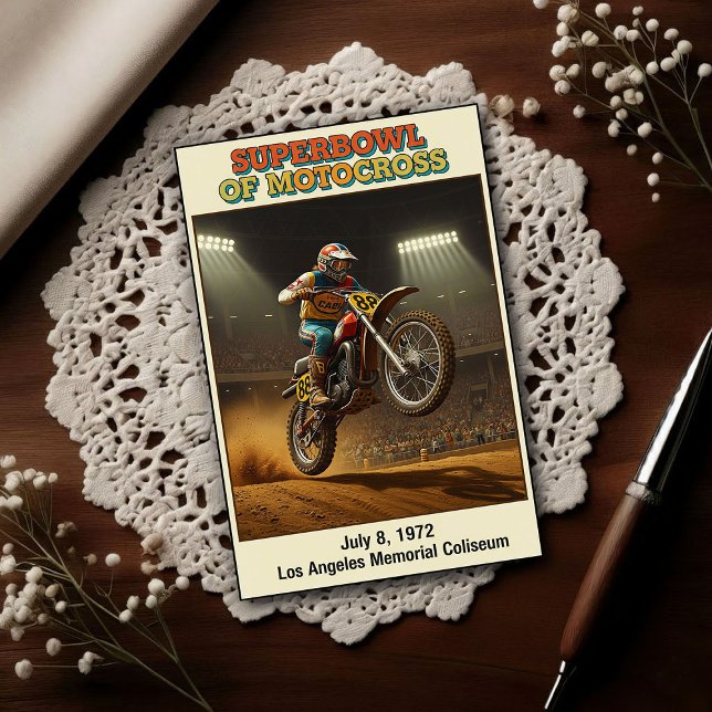 Postal Vintage 1970s Superbowl of Motocross (Subido por el creador)