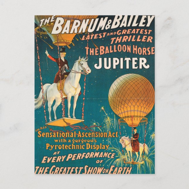Postal Vintage 6 circo Barnum & Bailey - (Anverso)