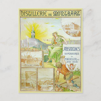Postal Vintage Absinthes Superieures
