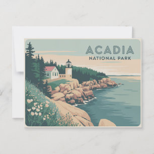 Postal Vintage Acadia Parque Nacional Postcard Vintage