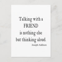 Vintage Addison que habla cita de la amistad del