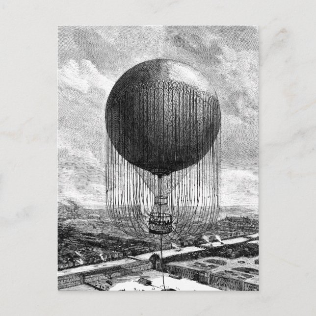 Postal Vintage aeródromo victoriano (Anverso)