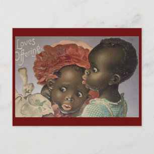 Postal Vintage African American Couple Valentine