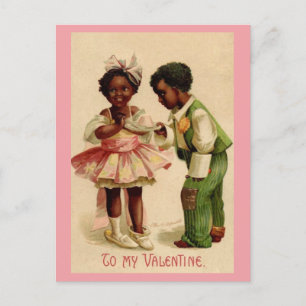 Postal Vintage African American Couple Valentine