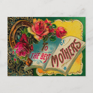 Postal Vintage al mejor saludo del Día de la Madre