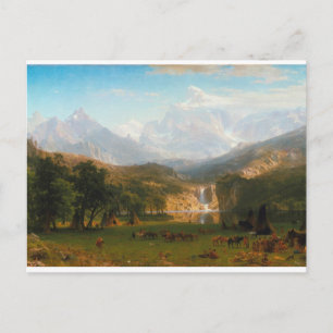 Postal Vintage Albert Bierstadt Landers Pintando el pico
