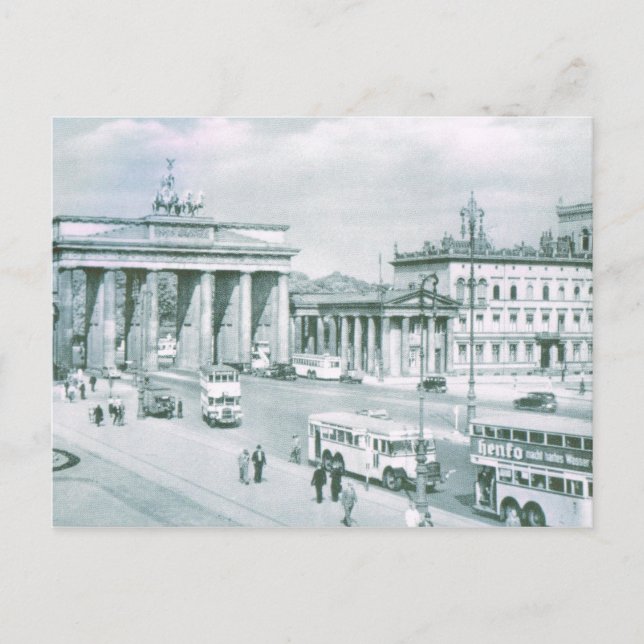 Postal Vintage Alemania, Berlin Brandenburg Gate (Anverso)