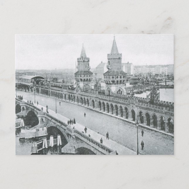 Postal Vintage Alemania, Oberbaumbrucke (Anverso)