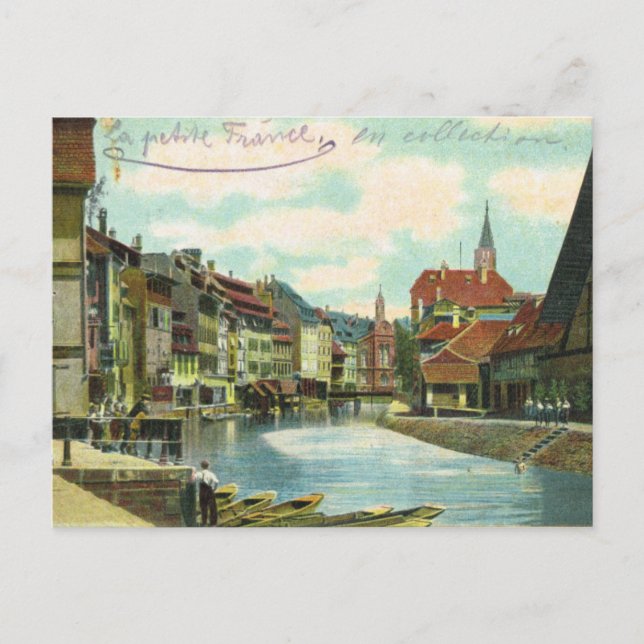 Postal Vintage Alemania, Strassburg, Little France (Anverso)