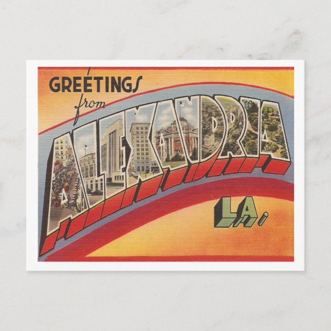 Postal Vintage Alexandria Louisiana (Anverso)