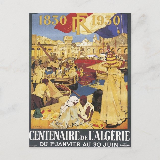 Postal Vintage Algeria Centenaire (Anverso)