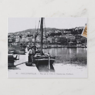 Postal Vintage Algeria Philippeville Fishing boat, 1912