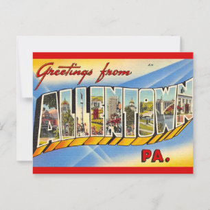Postal Vintage Allentown PA 