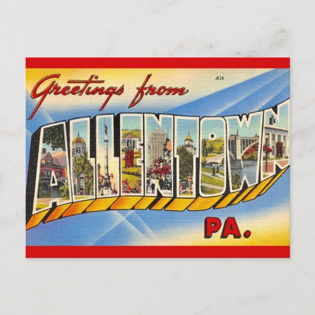 Postal Vintage Allentown PA  (Anverso)