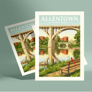 Postal Vintage Allentown Pennsylvania