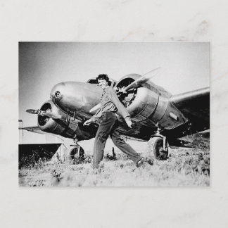 Postal Vintage Amelia Earhart  Photo