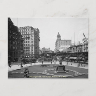 Postal Vintage America, Washington St, Nueva York