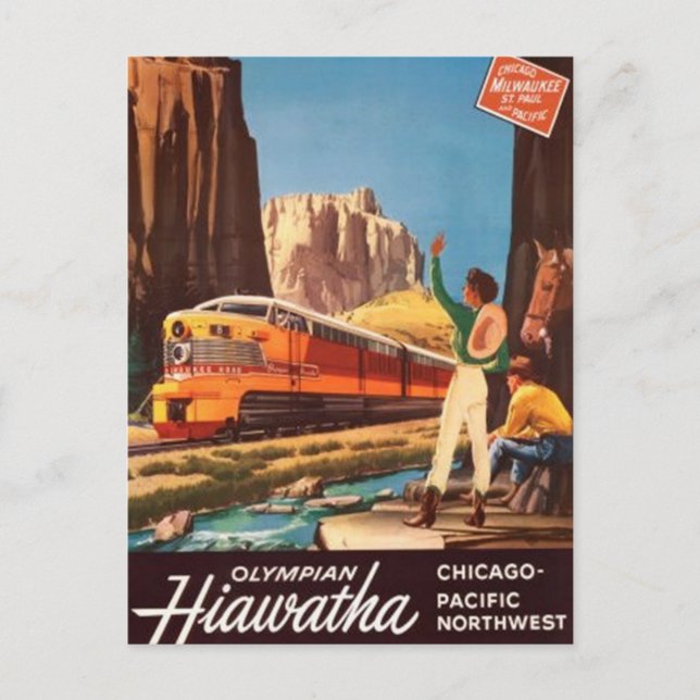 Postal Vintage American Railway, Estados Unidos - (Anverso)
