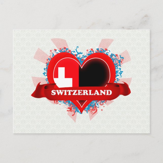 Postal Vintage Amo Suiza (Anverso)