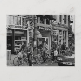Postal Vintage Amsterdam Holanda Motociclistas