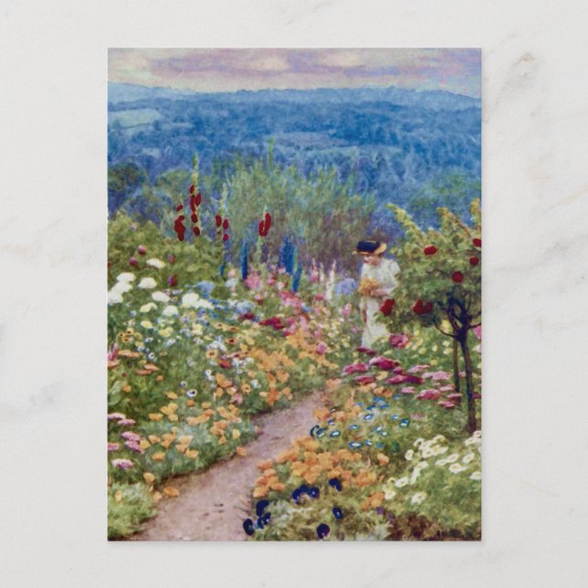 Postal Vintage An English Country Garden (Anverso)