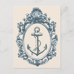 Postal Vintage Anchor In Antique Frame