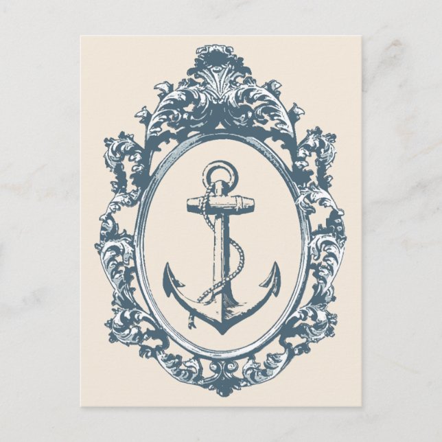 Postal Vintage Anchor In Antique Frame (Anverso)