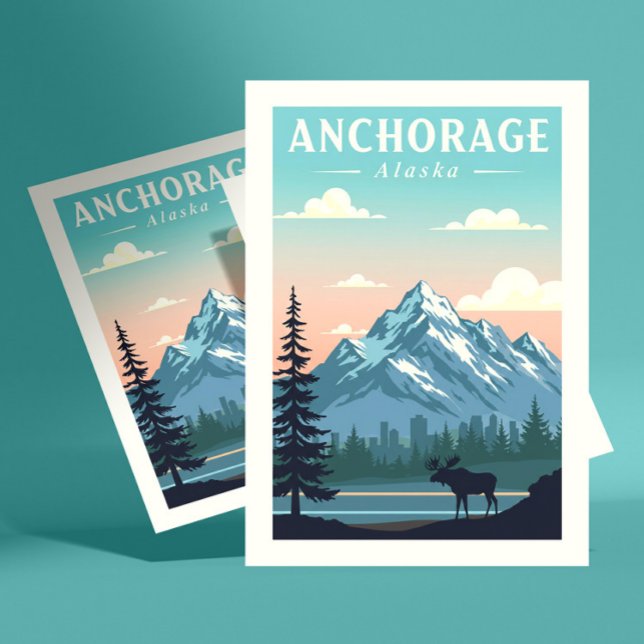 Postal Vintage Anchorage Alaska (Subido por el creador)