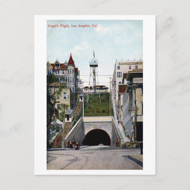 Postal Vintage Angel's Flight Los Angeles (Anverso)