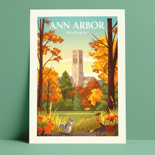 Postal Vintage Ann Arbor Michigan