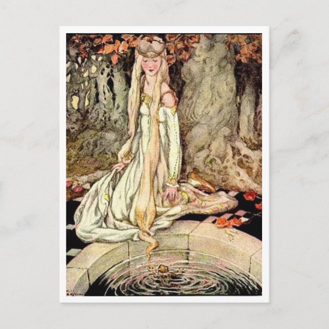 Postal Vintage Anne Anderson El Príncipe Rana (Anverso)