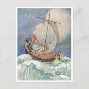 Postal Vintage Anne Anderson Viaje al País de las Hadas