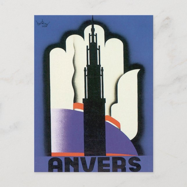 Postal Vintage Anvers Antwerp (Anverso)