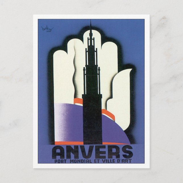 Postal Vintage Anvers Antwerp (Anverso)