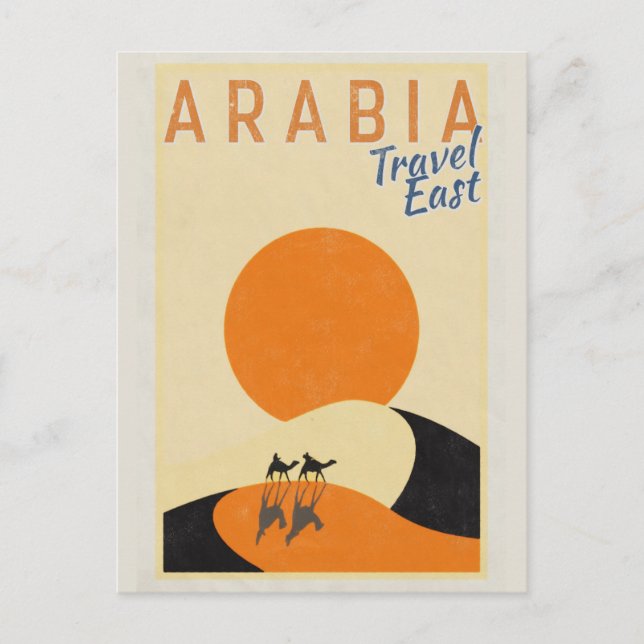 Postal Vintage Arabia Viaja al Este (Anverso)