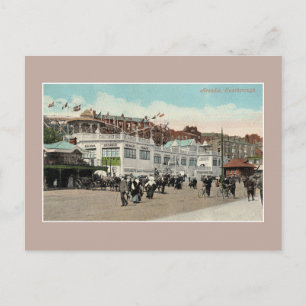 Postal Vintage Arcadia lunapark paseo marítimo Scarboroug