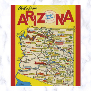 Postal Vintage Arizona Tierra del Sol