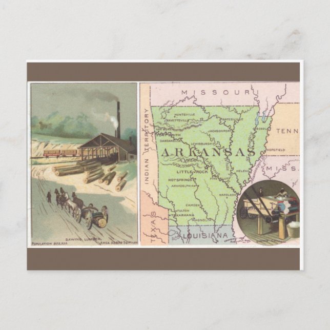 Postal Vintage Arkansas (Anverso)