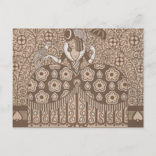 Postal Vintage Art Deco: Mujer vestida