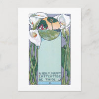 Vintage Art Nouveau Easter Calla Lilies