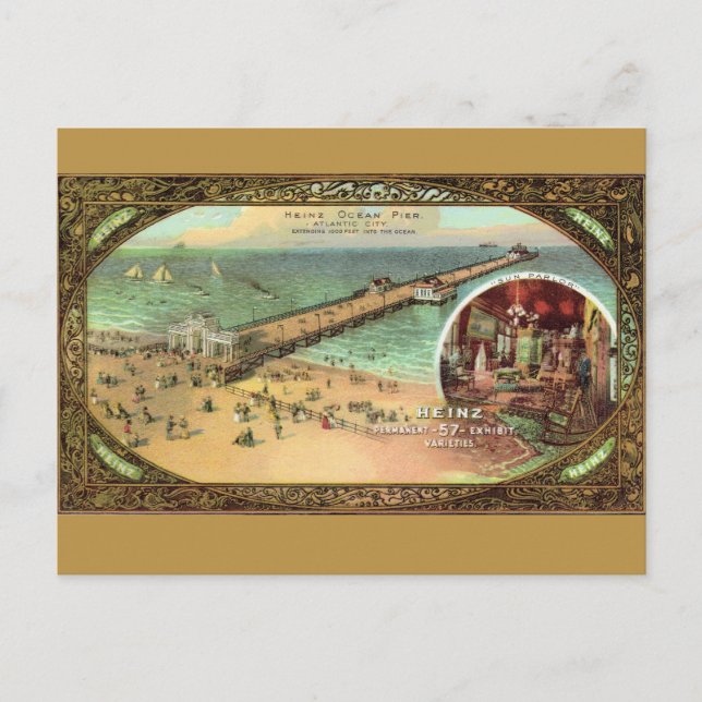 Postal Vintage Atlantic City Pier (Anverso)