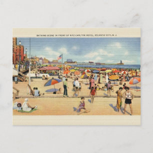 Postal Vintage Atlantic City Ritz Carlton Post Card