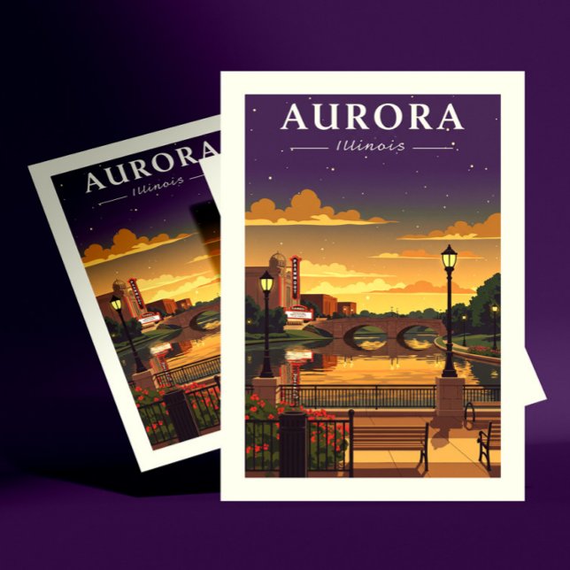 Postal Vintage Aurora Illinois (Subido por el creador)