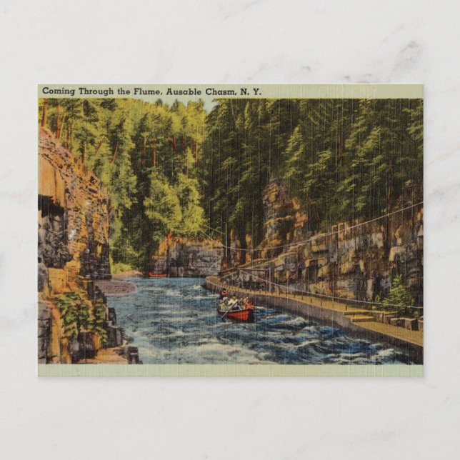 Postal Vintage, Ausable, Chasm, Nueva York (Anverso)