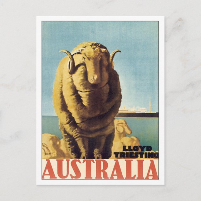 Postal Vintage Australia Ship Line (Anverso)