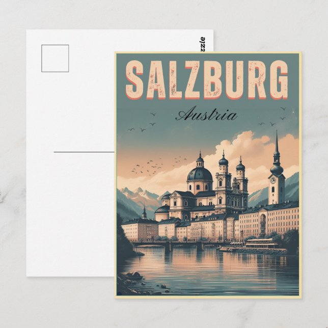 Postal Vintage Austria capital salzburgo (Anverso / Reverso)
