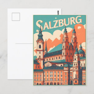 Postal Vintage Austria capital salzburgo