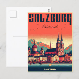 Postal Vintage Austria capital salzburgo