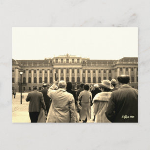 Postal Vintage Austria Viena casas de Schonbrunn