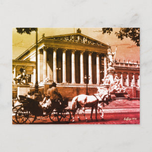 Postal Vintage Austria Viena parlamento